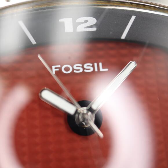 Fossil Kaleido Mens Red Orange Color Change 41mm Watch Black Leather New Battery - Picture 12 of 16